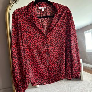 Topshop heart blouse